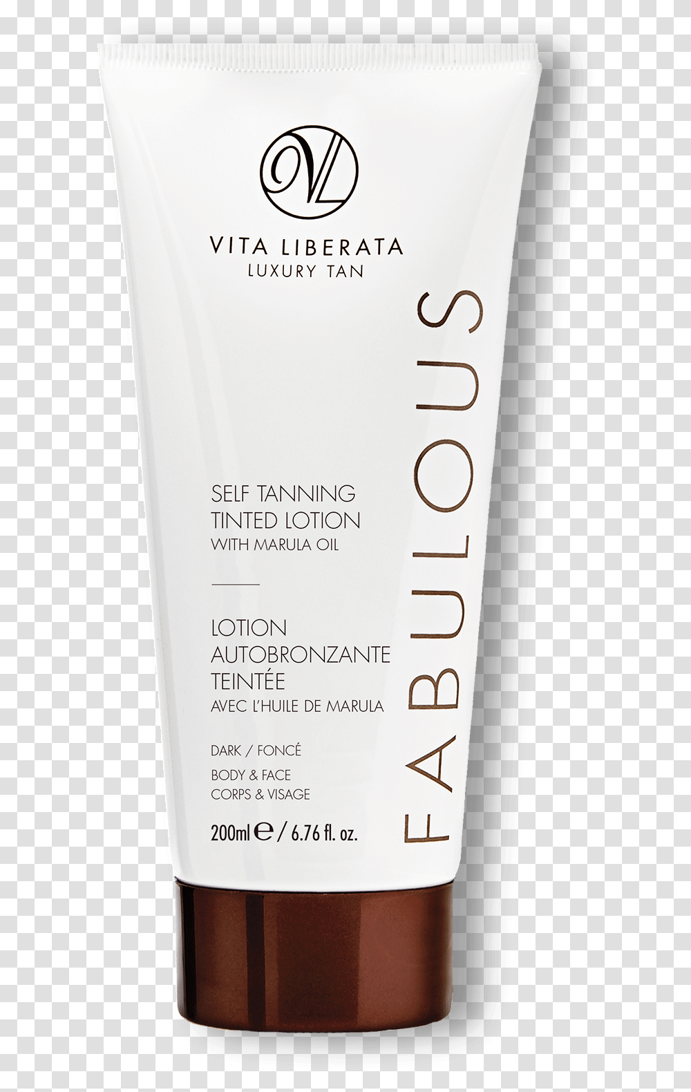 Lotion Autobronzante Teinte Fabulous Fonce Cosmetics, Bottle, Text, Sunscreen Transparent Png