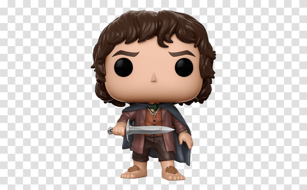 Lotr Frodo Baggins Pop Figure Funko Pop Lord Of The Rings Frodo Baggins, Doll, Toy, Figurine Transparent Png