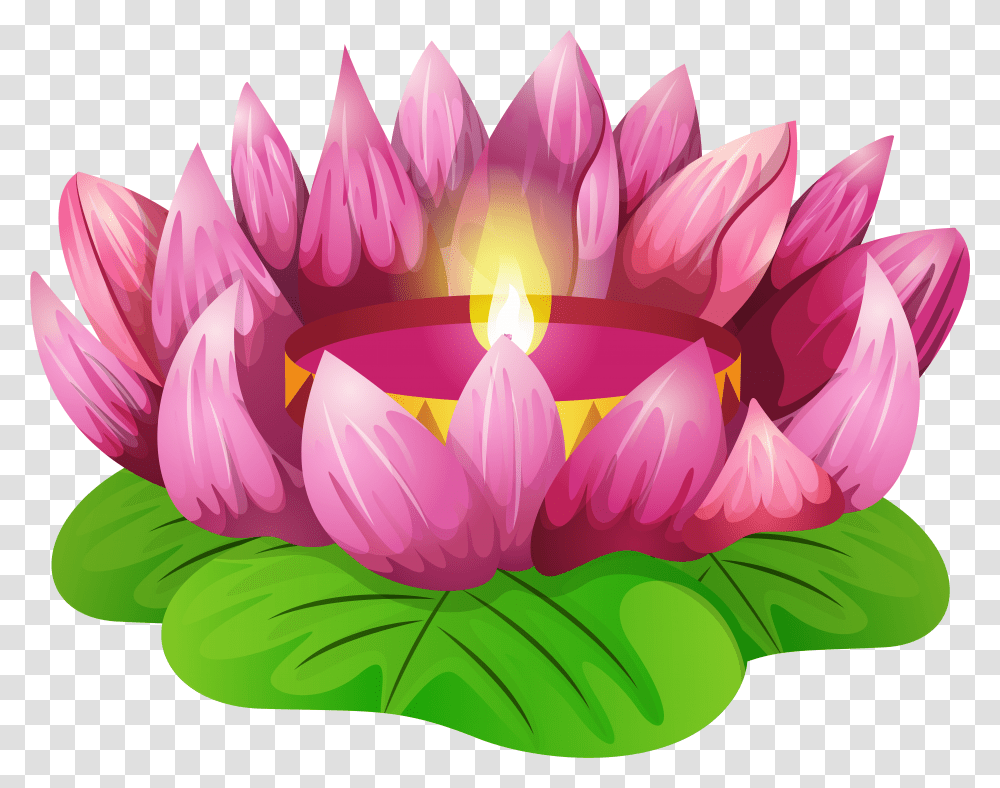 Lotus Candle Image Download Transparent Png