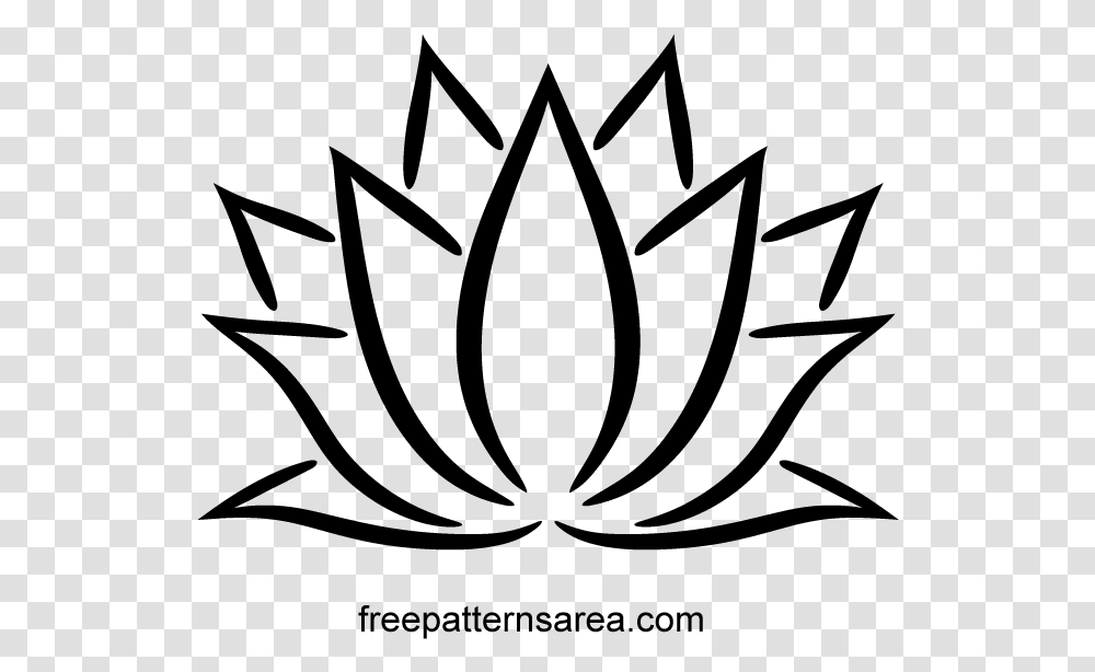 Lotus Clipart Vector Printable Lotus Flower Stencil, Gray, World Of Warcraft, Halo Transparent Png