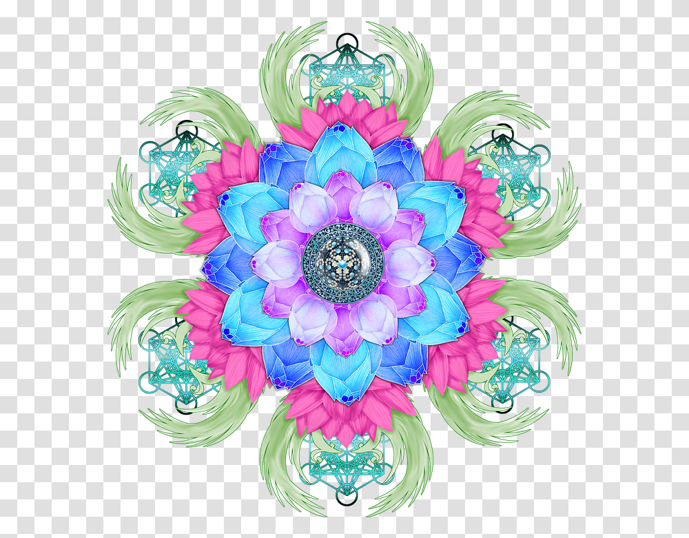 Lotus Flower Graphic Blue Dragon Journal Cubo De Metatron Cube, Pattern, Floral Design, Graphics, Art Transparent Png