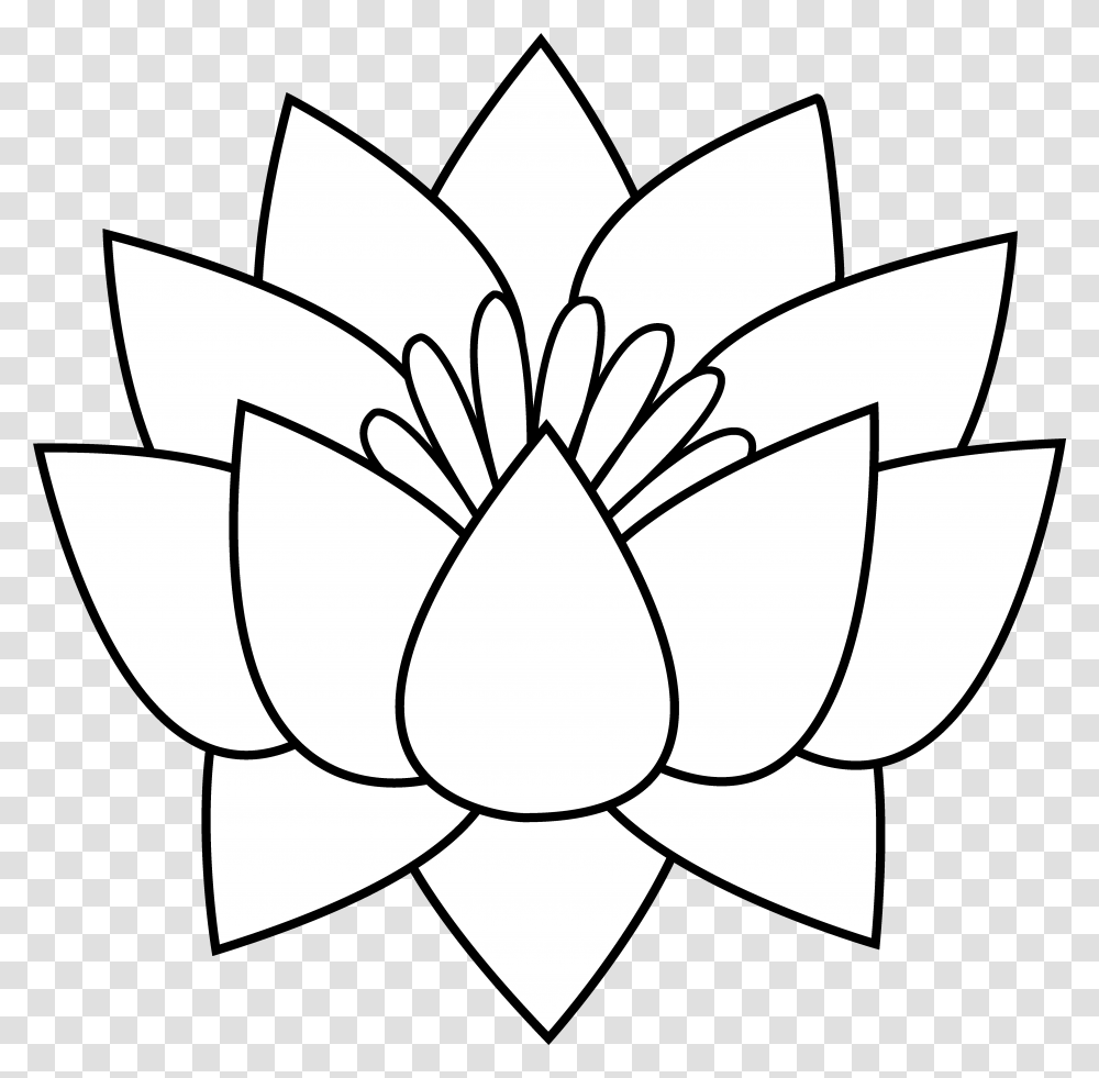 Lotus Flower Line Art Free Flower Clipart Line Drawing, Paper, Plant, White Transparent Png
