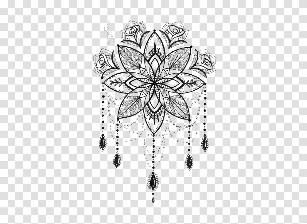 Lotus Flower Lotus Flower Tattoo Drawing Tattoo Mandala Dream Catcher Designs, Pattern, Chandelier, Lamp, Art Transparent Png