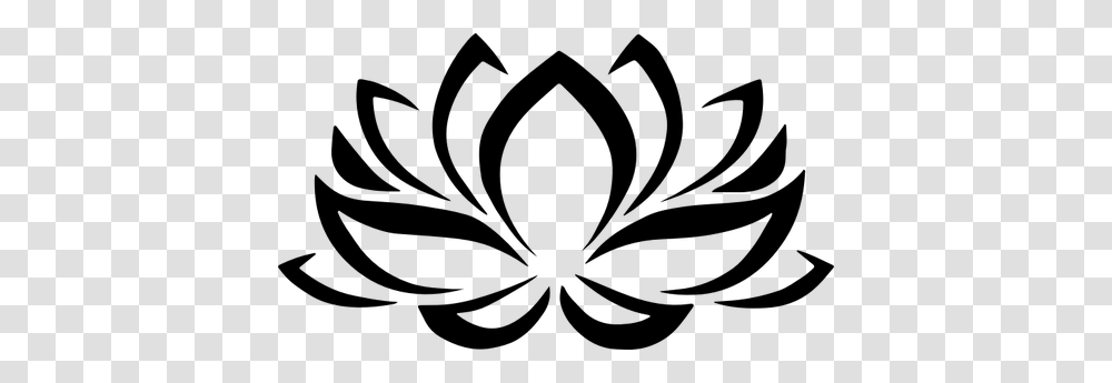 Lotus Flower Silhouette, Gray, World Of Warcraft Transparent Png