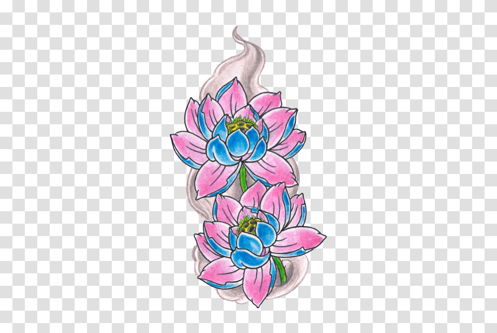 Lotus Flower Tattoo Flash Hinh Xm Hoa Sen Mu Xanh, Floral Design, Pattern, Graphics, Art Transparent Png