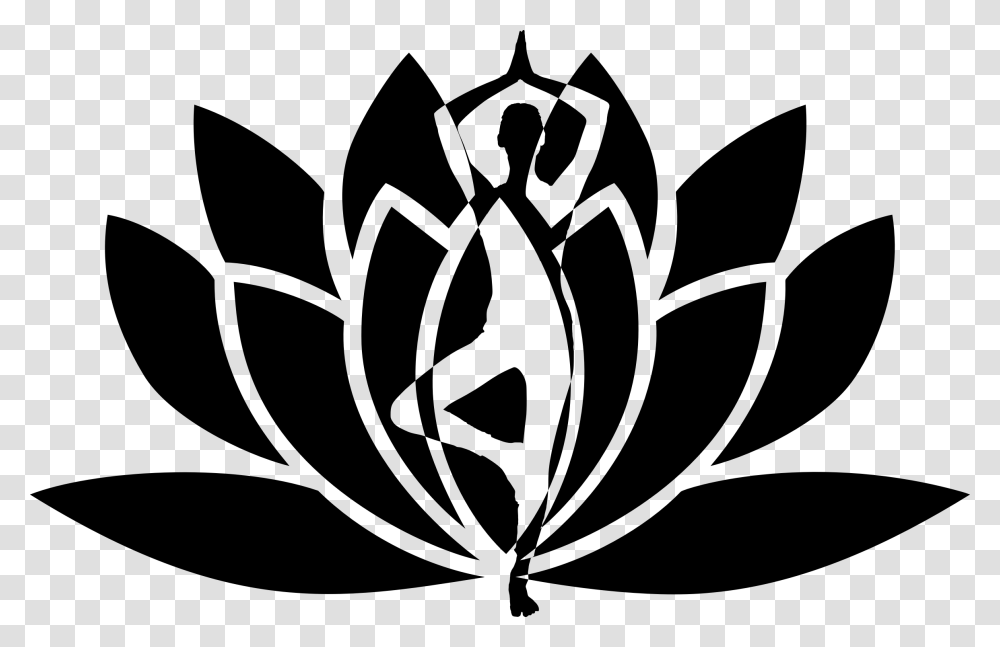 Lotus Flower Yoga Clipart, Gray, World Of Warcraft Transparent Png