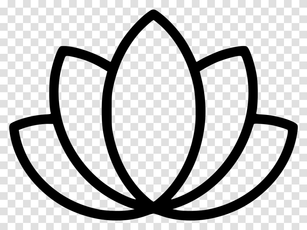 Lotus Flower Yoga Meditation Lily Icon Free Download, Logo, Trademark, Stencil Transparent Png