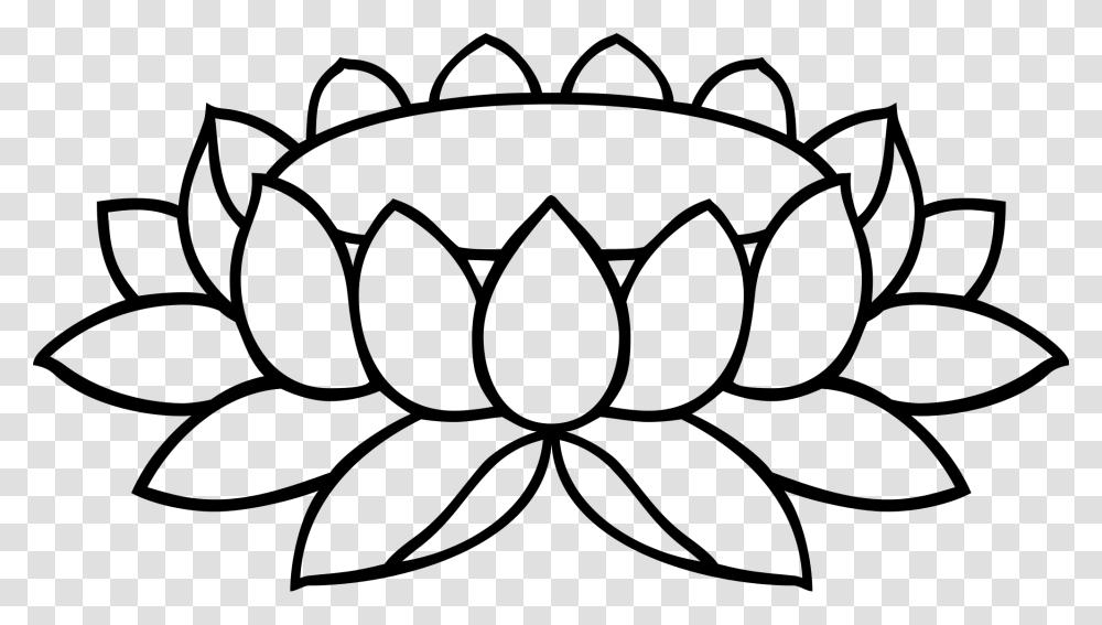 Lotus Line Art Huge Freebie Download For Powerpoint Padma Flower Clipart, Gray, World Of Warcraft Transparent Png