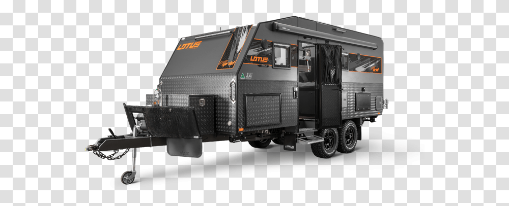 Lotus Off Grid Caravan, Truck, Vehicle, Transportation, Bumper Transparent Png