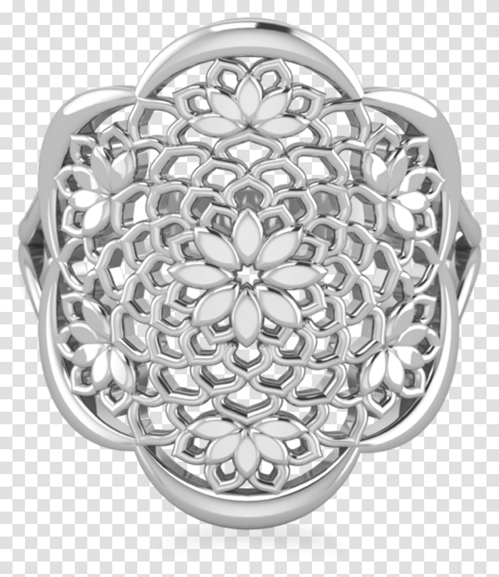 Lotus Silver Filigree Ring, Chandelier, Lamp, Accessories, Accessory Transparent Png