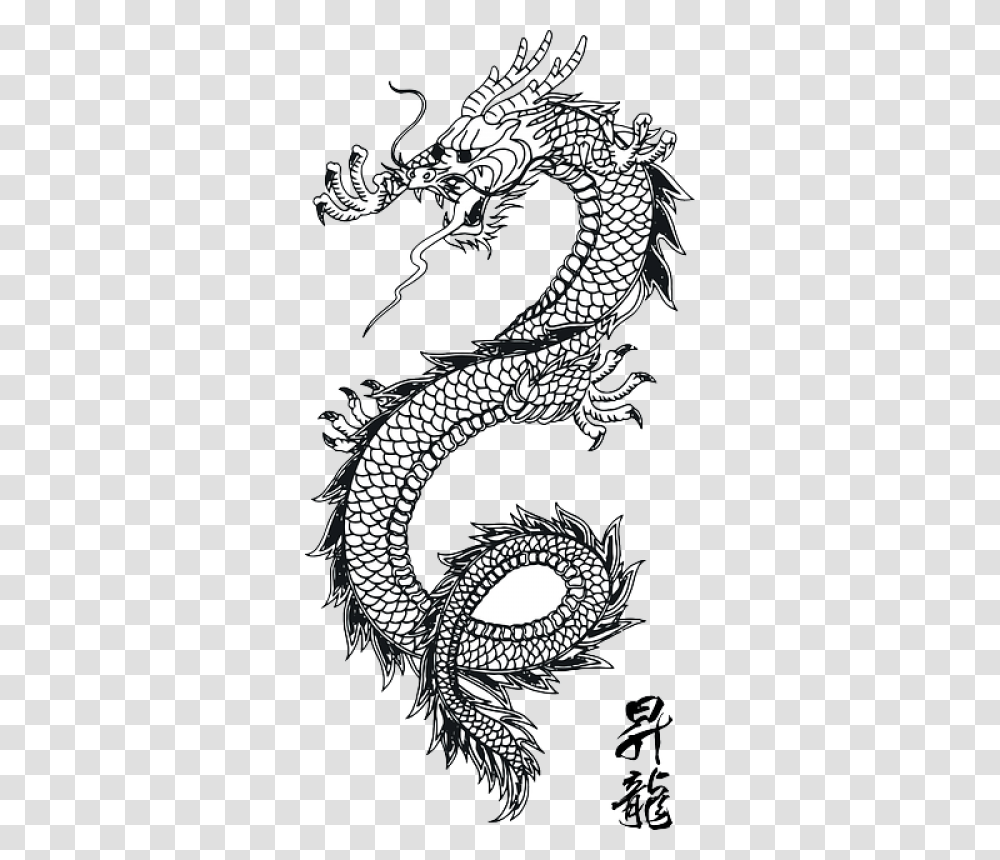 Lotus Tattoo Design For Hand Black And White Japanese Dragon Transparent Png