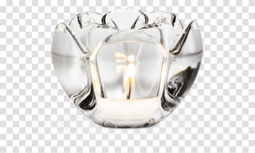 Lotus Tealight Holder 7 Cm - Holmegaarddk Lighting, Candle, Jar, Outdoors, Crystal Transparent Png
