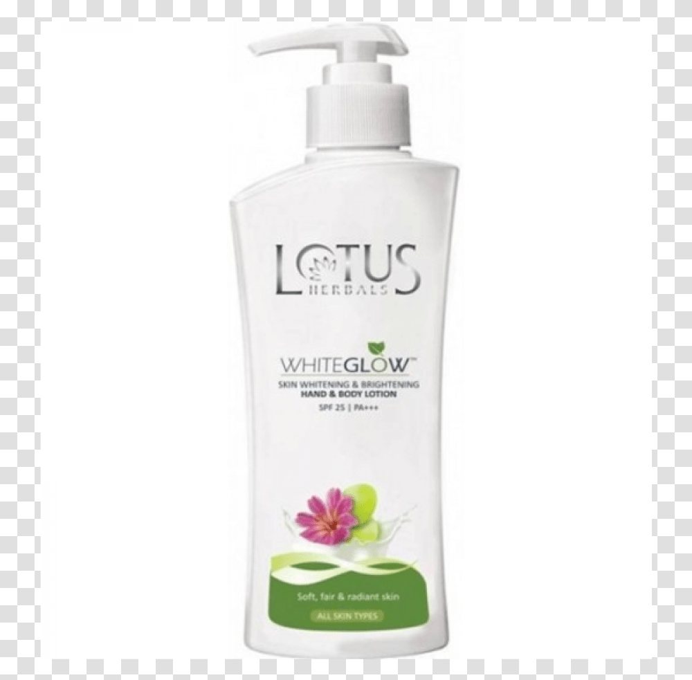 Lotus White Glow Hand Body Lotion 300ml Liquid Hand Soap, Shaker, Bottle, Shampoo Transparent Png