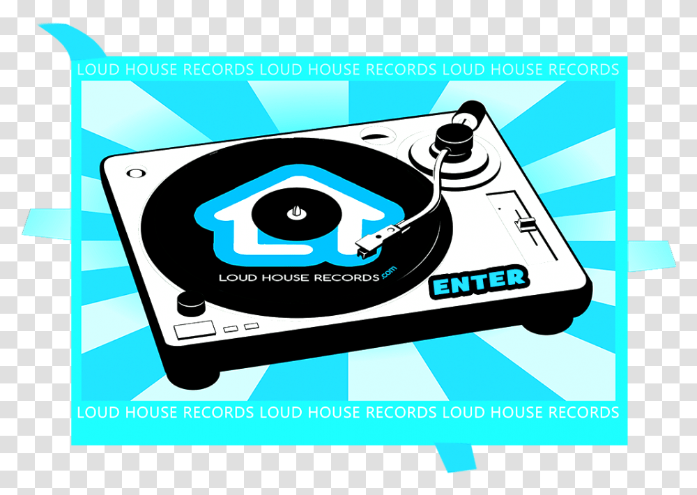 Loud House Records Turntable Vector, Electronics, Mat, Mousepad Transparent Png