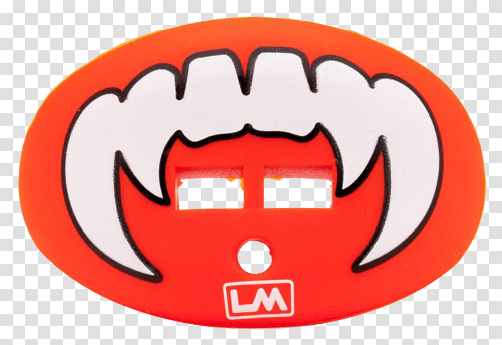Loudmouthguard Vampire Fangs Bengal Orange Mouthguard, Label, Crash Helmet Transparent Png