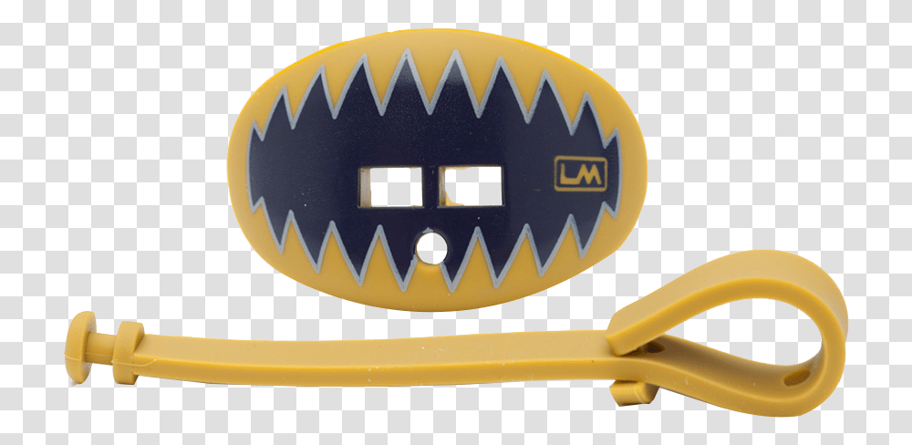 Loudmouthguards Shark Teeth Navy Blue Gold Blue Gold Football Mouthguard, Sport, Sports, Rugby Ball, Label Transparent Png