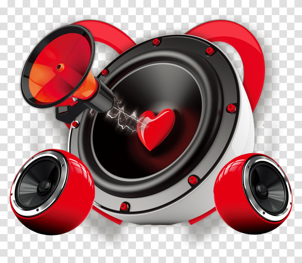Loudspeaker Sound Computer File Stereo Red Speaker, Helmet, Apparel, Electronics Transparent Png