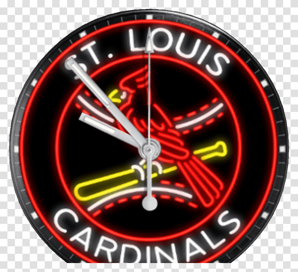 Louis Cardinals Logo Wall Clock, Analog Clock, Wristwatch, Light, Lighting Transparent Png