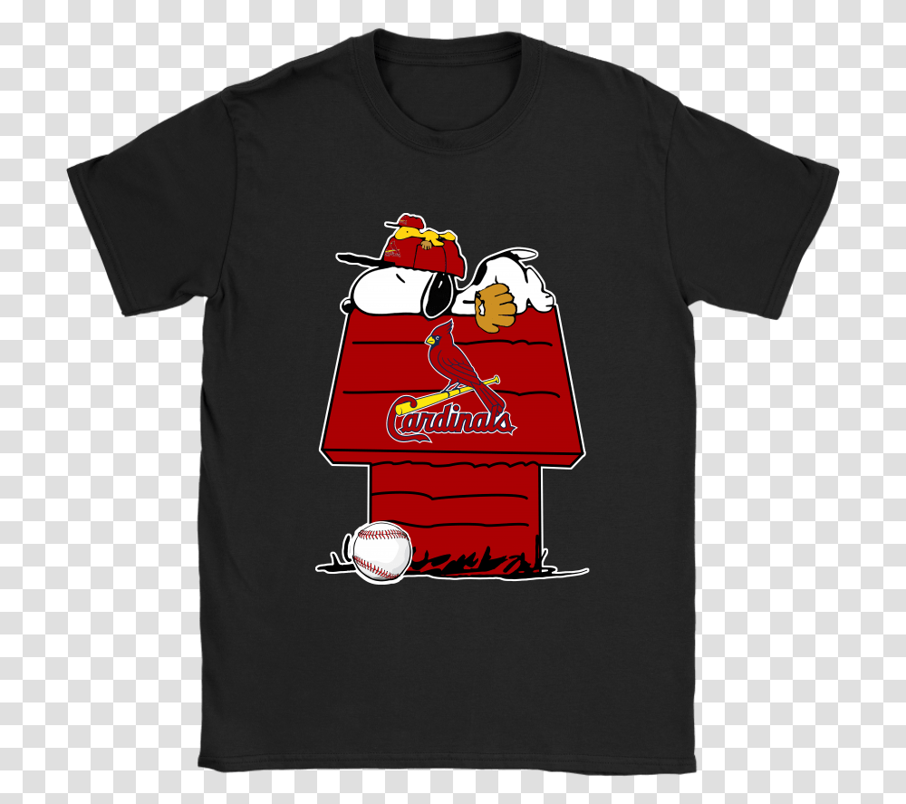 Louis Cardinals Snoopy And Woodstock Resting Together, Apparel, T-Shirt, Sleeve Transparent Png