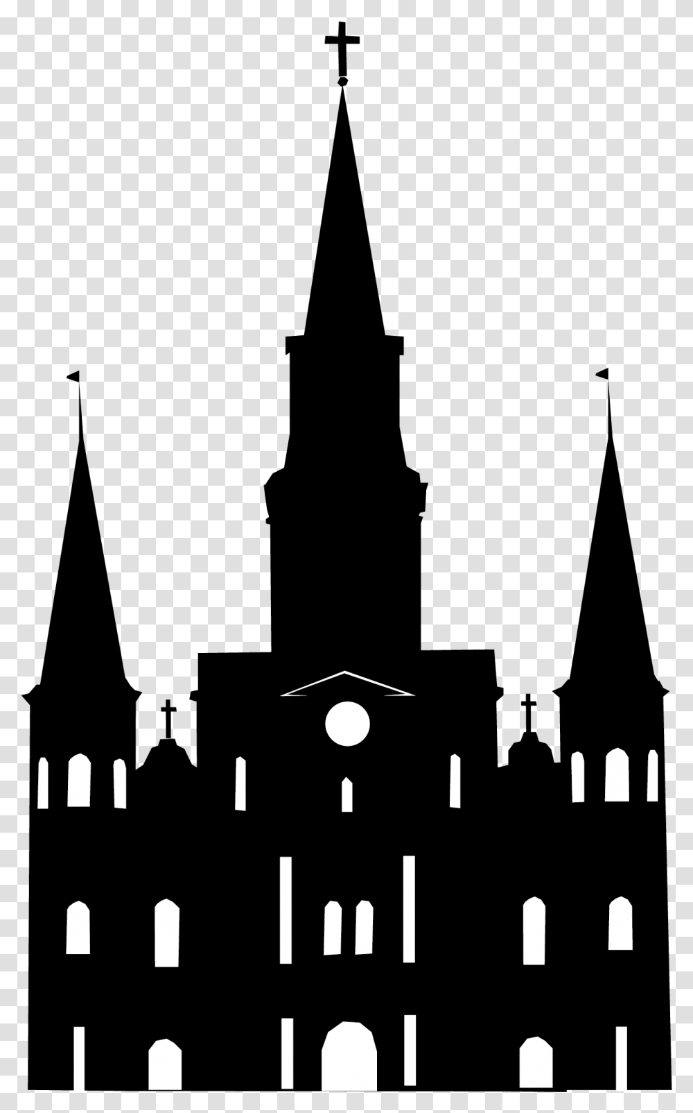 Louis Cathedral Vector Clip Art St. Louis Cathedral, Silhouette Transparent Png