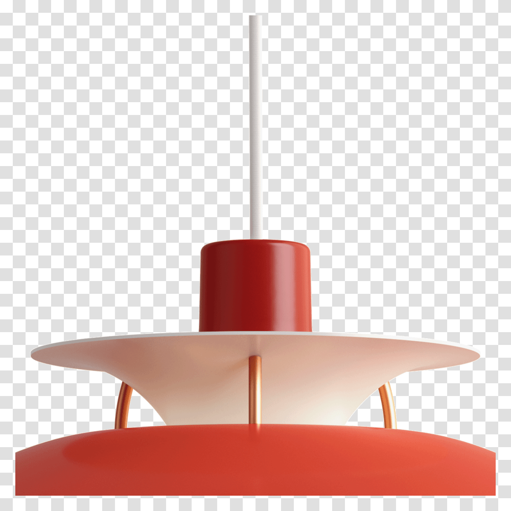 Louis Poulsen Ph 5 Red, Lamp, Ceiling Light, Light Fixture, Cylinder Transparent Png