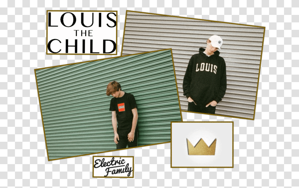 Louis The Child Pop Crew Neck, Clothing, Person, Text, Advertisement Transparent Png