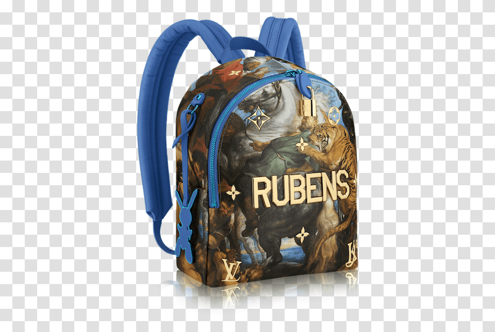 Louis Vuitton And Jeff Koons Teamed Up To Make Classic Art Louis Vuitton Backpack Rubens, Bag, Tiger, Wildlife, Mammal Transparent Png