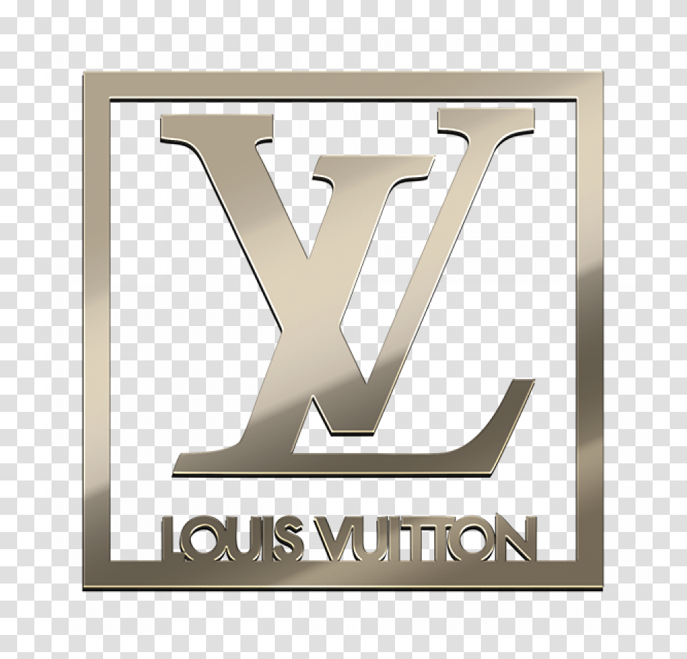 Louis Vuitton Logo Metal, Alphabet, Number Transparent Png