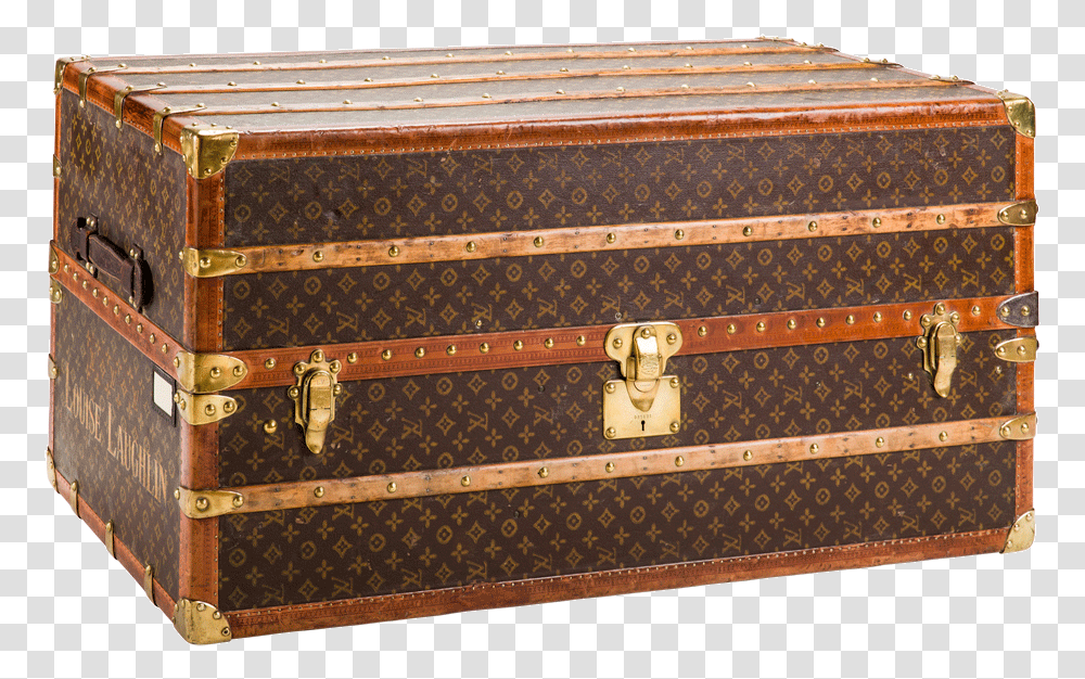 Louis Vuitton Original Trunk, Luggage, Suitcase, Crib, Furniture Transparent Png