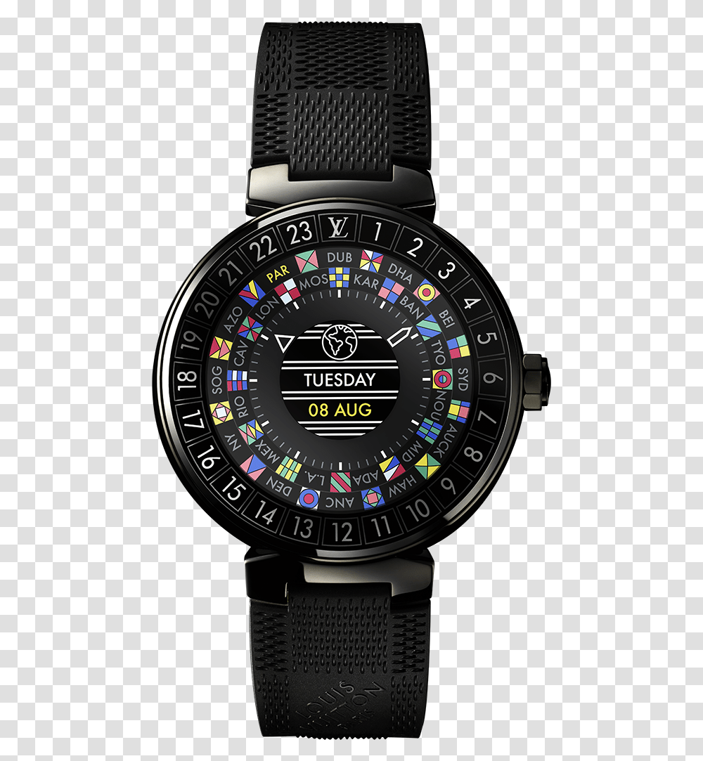 Louis Vuitton Watch Touch, Wristwatch, Digital Watch, Clock Tower, Architecture Transparent Png