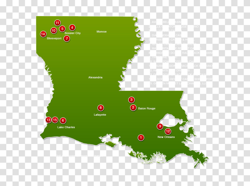 Louisiana Casino Member Map La Casino Association, Plot, Vegetation, Plant, Land Transparent Png