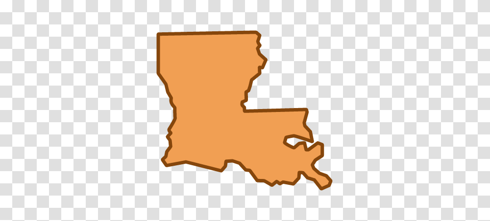 Louisiana Map Clip Art Orange Louisiana Map, Scroll, Floral Design Transparent Png