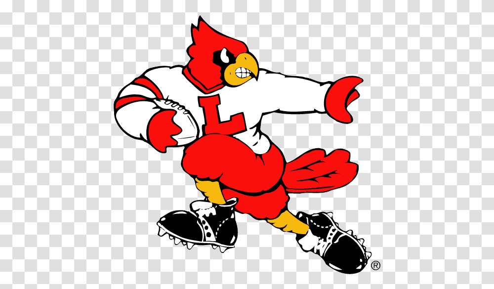 Louisville Cardinals Mascot Logo Louisville Cardinal Football Logo, Person, Human, Super Mario Transparent Png