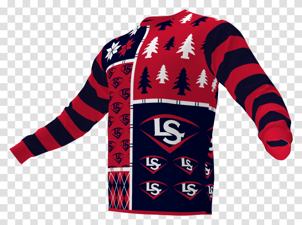Louisville Slugger Holiday Fleece Sweeter Long Sleeve, Clothing, Sweater, Shirt, Person Transparent Png