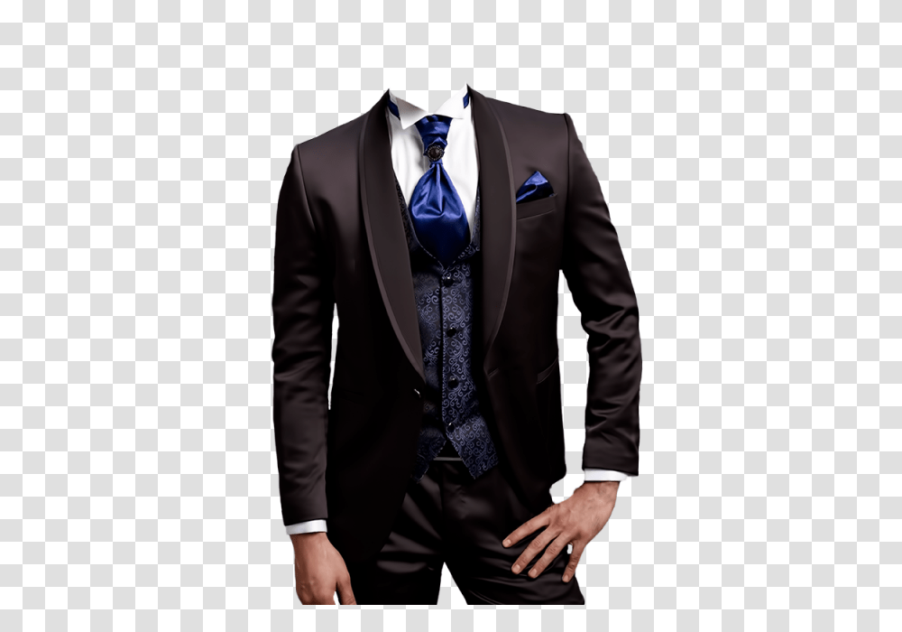 Lounge Brown Suit And Tie With Silk Style Suit Tie Men, Apparel, Overcoat, Blazer Transparent Png