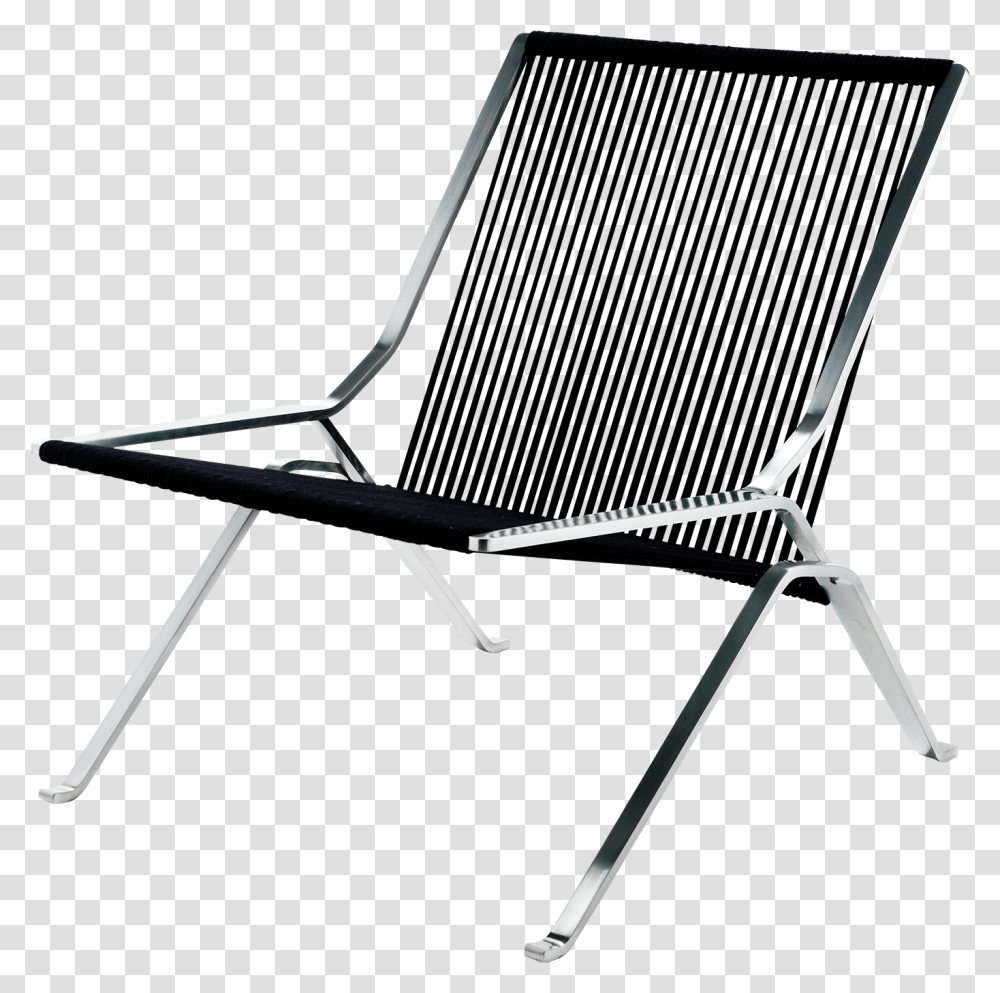 Lounge Chair Poul Kjrholm Black Flag Haylard Chair Design Poul Kjaerholm, Furniture, Armchair, Screen, Electronics Transparent Png