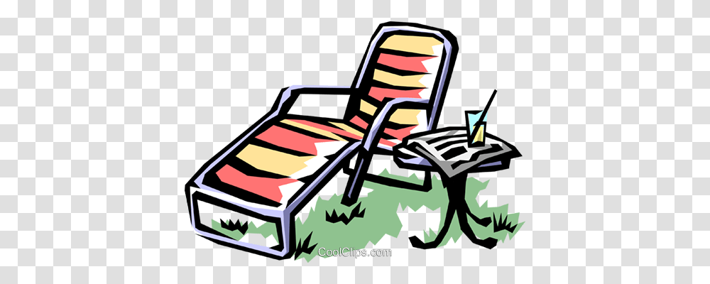 Lounge Chair With Lemonade Royalty Free Vector Clip Art, Furniture, Rocking Chair Transparent Png