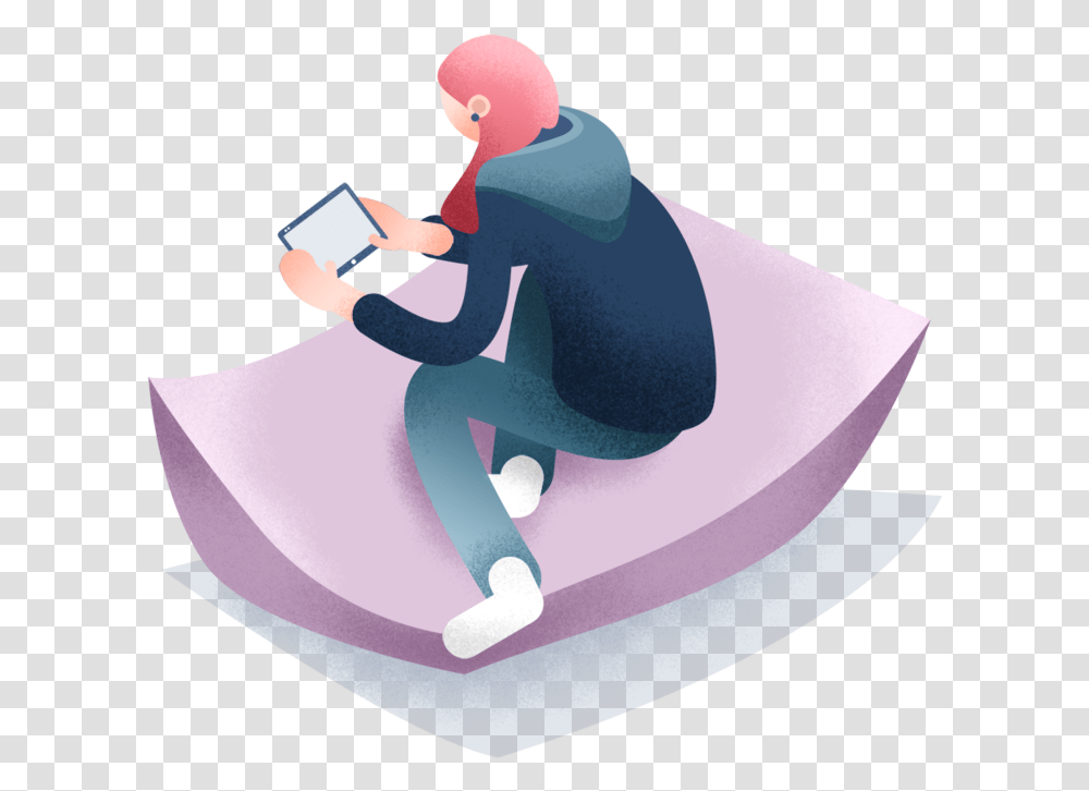 Lounging Girl On Screen Bobsleigh, Outdoors, Reading, Snowman, Nature Transparent Png