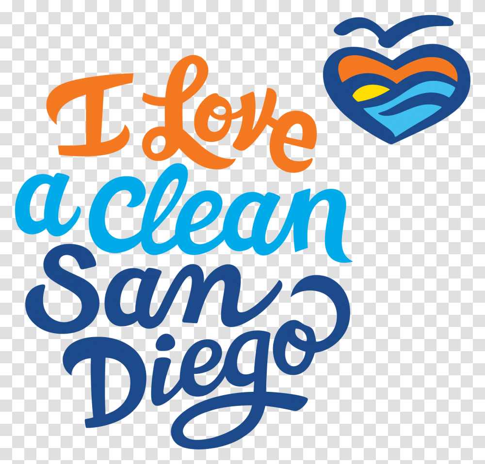 Love A Clean San Diego Logo Clipart Love A Clean San Diego, Alphabet, Handwriting Transparent Png
