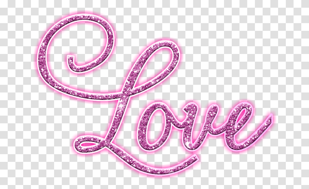 Love Amor Pink Glitter Shiny Valentines Neonlights Illustration, Purple, Alphabet, Label Transparent Png