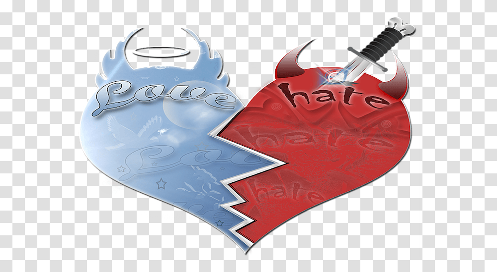 Love And Hate Symbol, Bag, Flag, Logo, Trademark Transparent Png