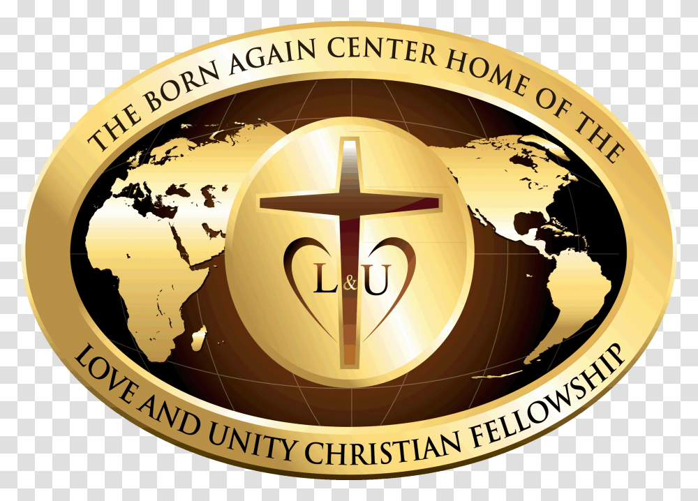 Love And Unity Christian Fellowship World Map, Symbol, Gold, Logo, Trademark Transparent Png