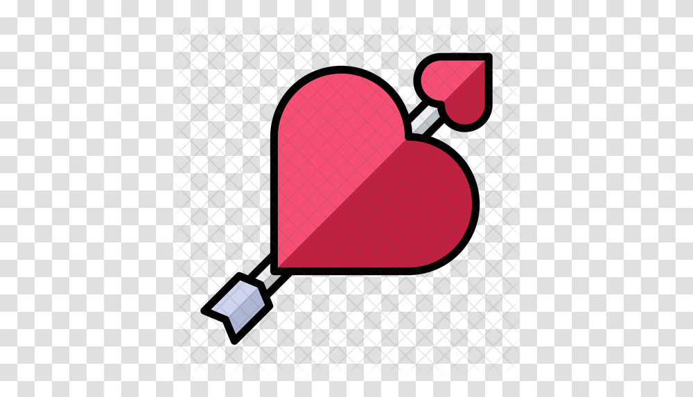 Love Arrow Icon Of Colored Outline National Library Of France, Heart, Cushion, Ball, Balloon Transparent Png