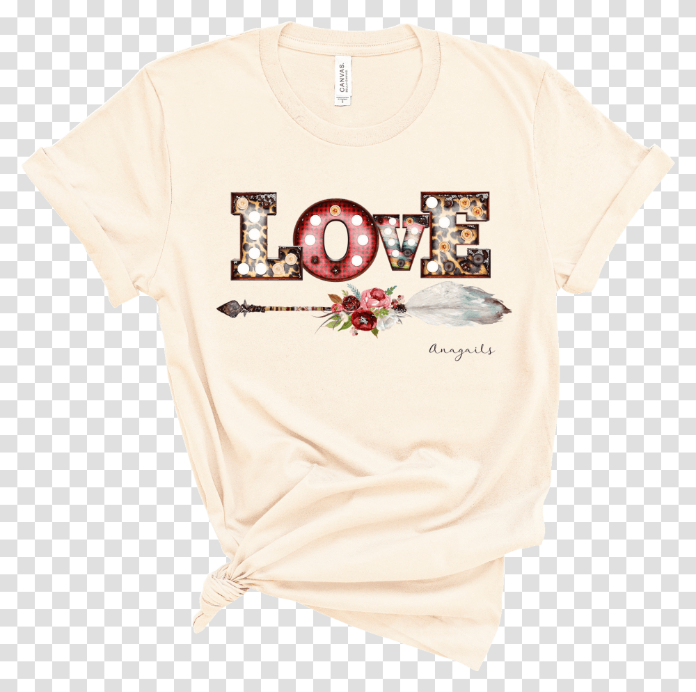 Love Arrow - Anagails Active Shirt, Clothing, Apparel, T-Shirt, Sleeve Transparent Png