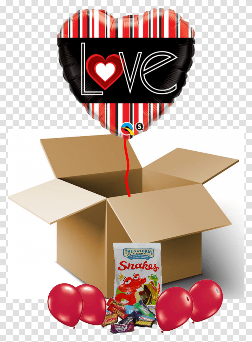 Love Balloon In A Box Clipart Download Jungle Theme Birthday Wishes, Cardboard, Carton, Package Delivery Transparent Png