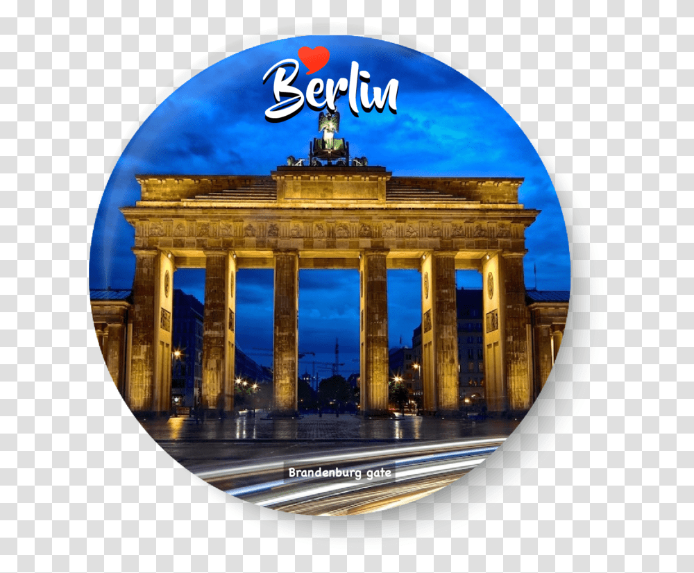 Love Berlin Berlin Fridge Magnet Berlin Brandenburg Gate, Architecture, Building, Pillar, Column Transparent Png