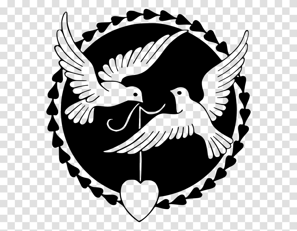 Love Birds Clip Art Black And White, Gray, World Of Warcraft Transparent Png