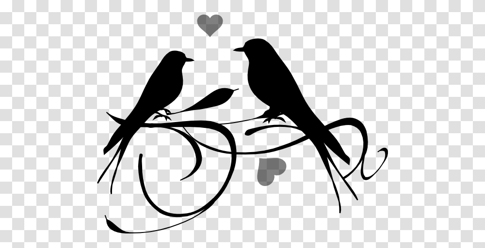 Love Birds Clip Art Black Love Birds Black Clip Art, Silhouette, Stencil, Animal, Blackbird Transparent Png