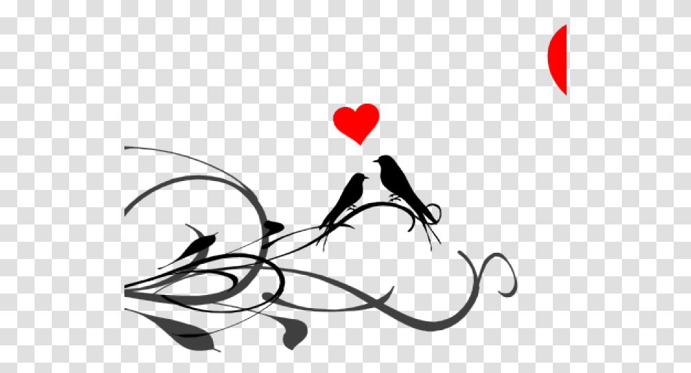 Love Birds Clipart Black And White, Bicycle, Vehicle, Transportation, Bike Transparent Png