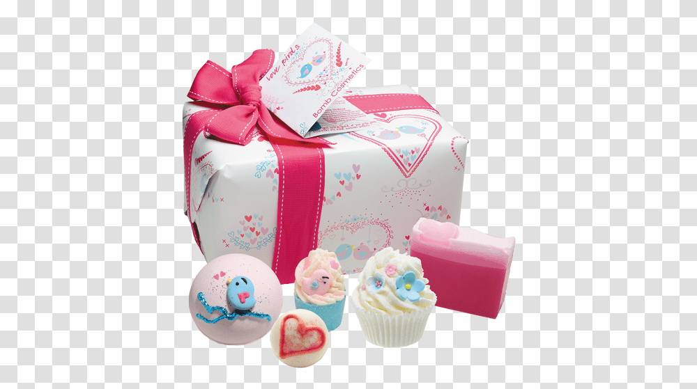 Love Birds Gift Pack Bomb Cosmetics Love Birds, Dessert, Food, Cake, Diaper Transparent Png